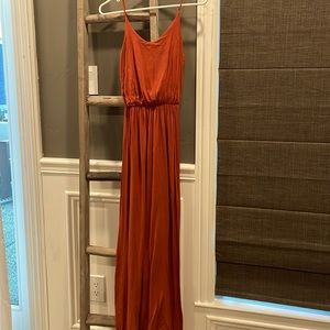 Lush - burnt orange maxi dress